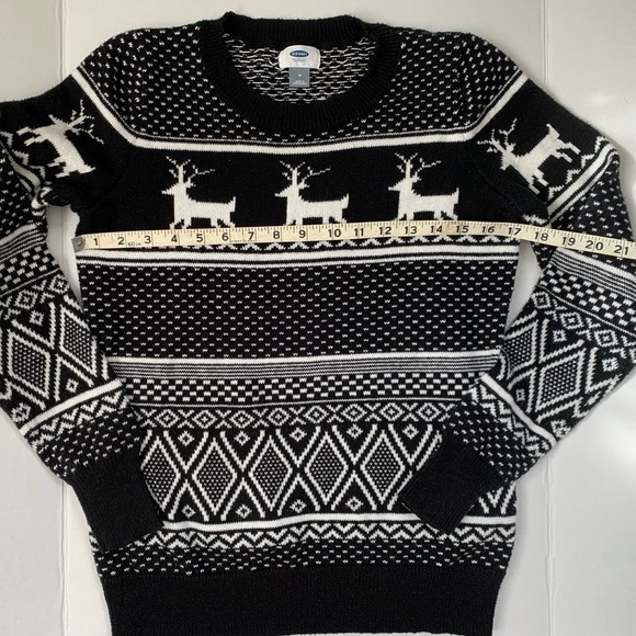 Old Navy fair isle deer print sweater size M EUC - Picture 5 of 6